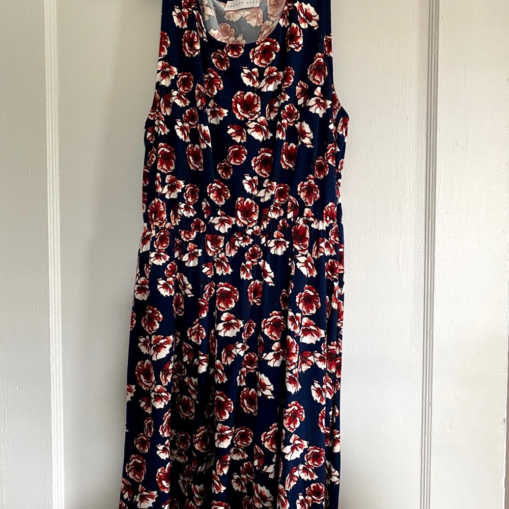 XL French Grey Floral Dress